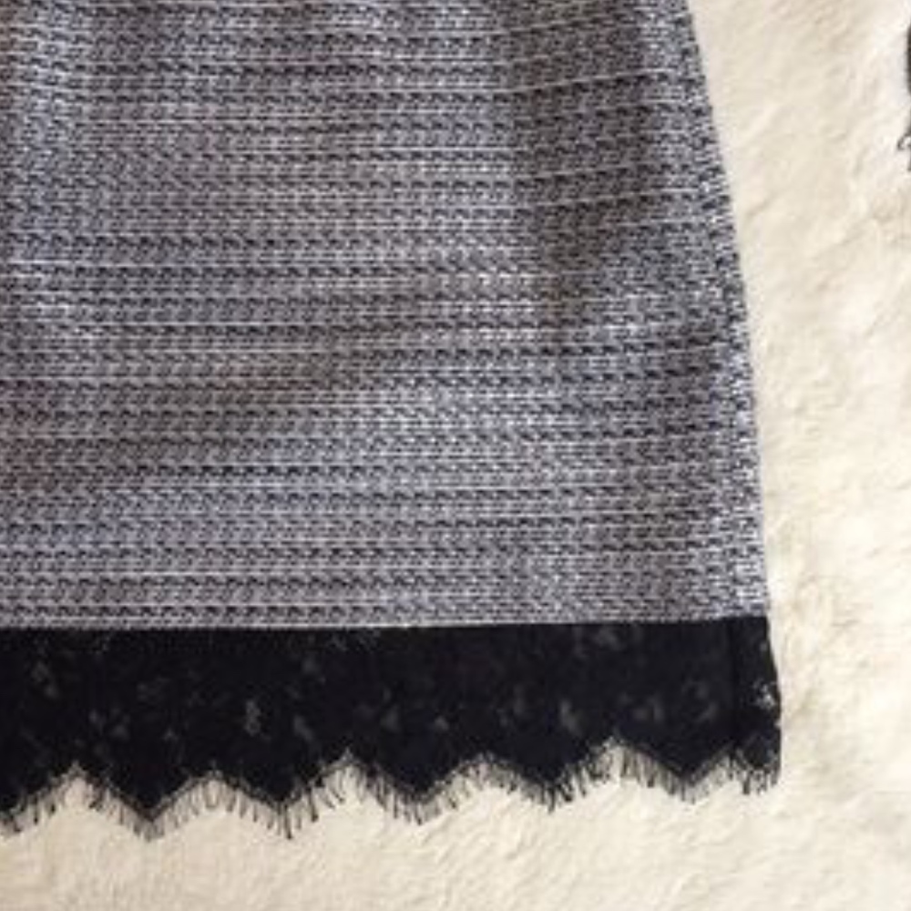 Nordstrom TopShop lace hem mini skirt, size 6 - Picture 2 of 4